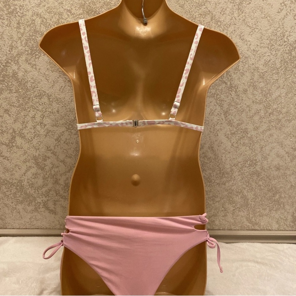 SHEIN Light Pink Leopard Bikini Set - Picture 7 of 12